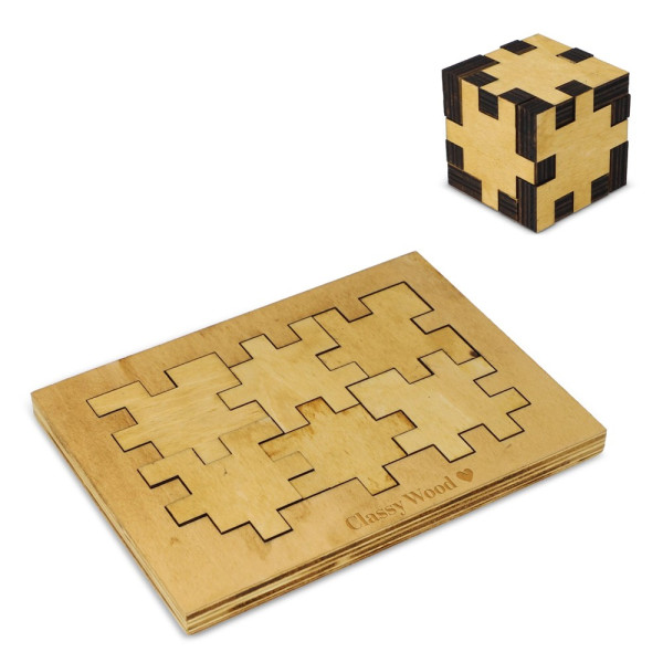 Würfelpuzzle aus Holz