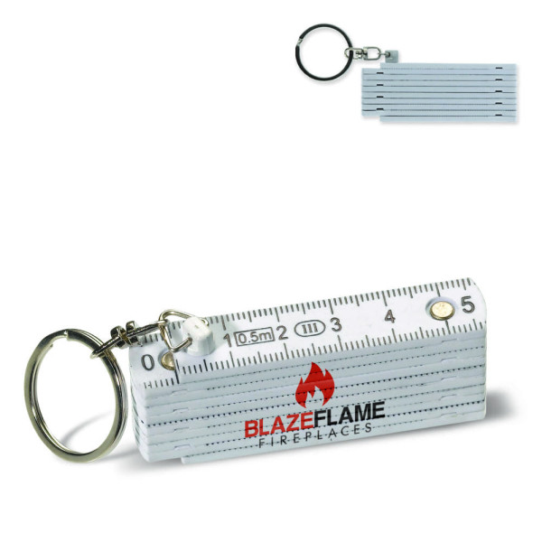 Schlüsselanhänger mit Mini-Zollstock