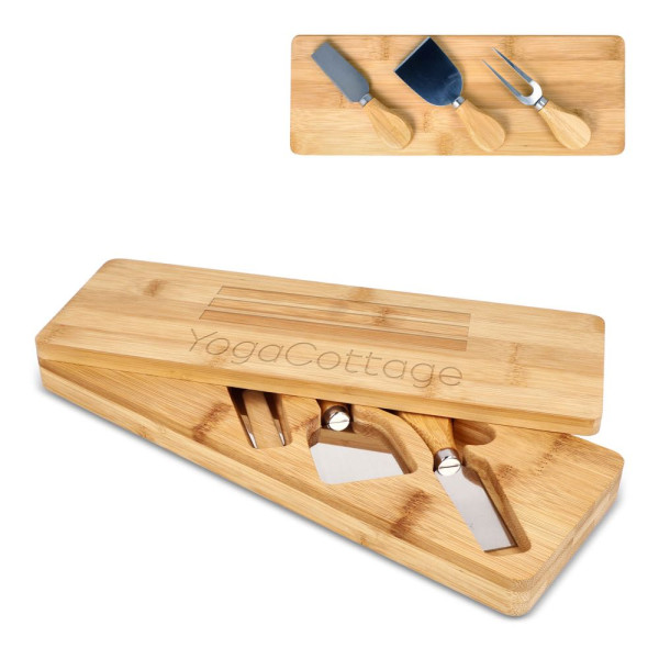 3er Bambus-Käse-Servier-Set