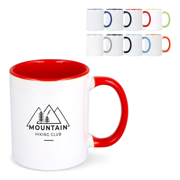 Oslo Sublimationsbecher farbig innen & Griff 300ml